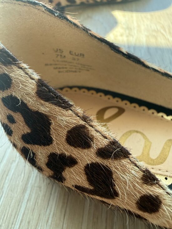 Sam Edelman Rodney d'Orsay Pointed Toe Flat – Leopard Print, Size 7 - Picture 3 of 4